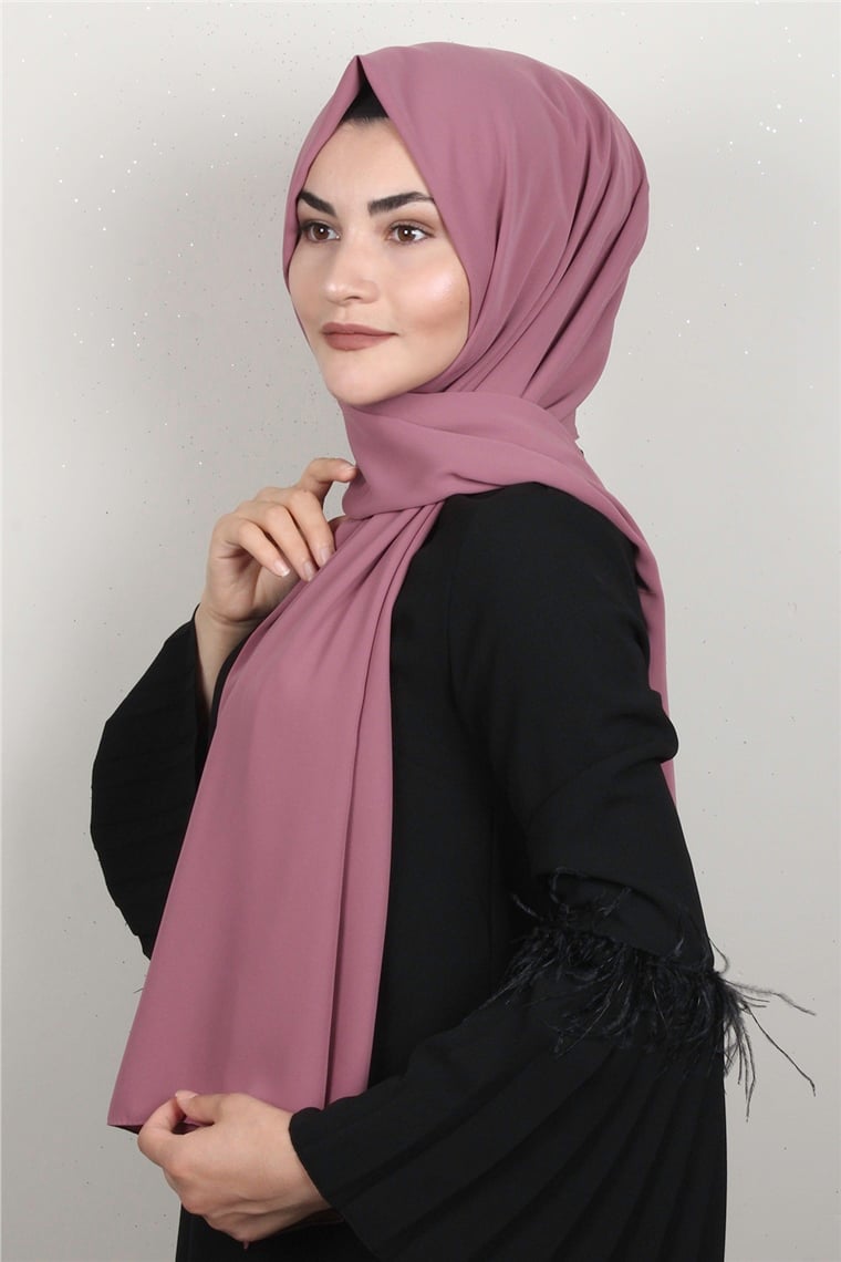 Armine Medine İpeği Şal 3091-12 Gül Kurusu