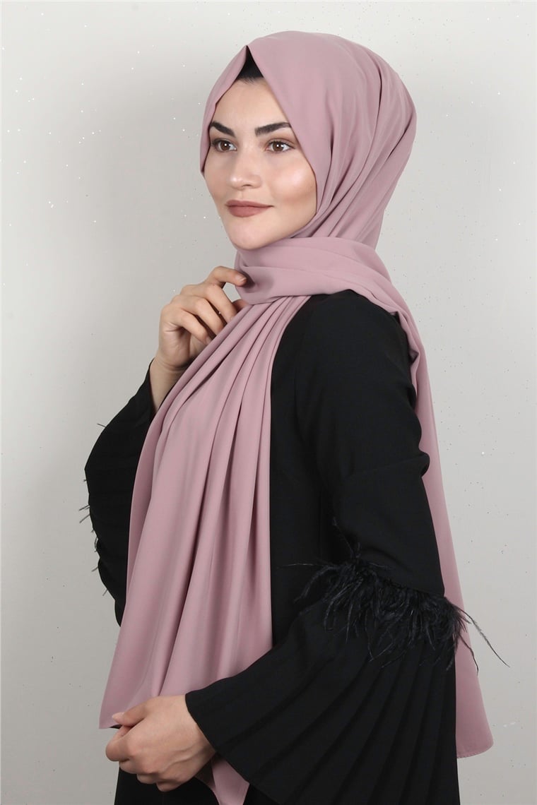Armine Medine İpeği Şal 3091-17 Koyu Pudra