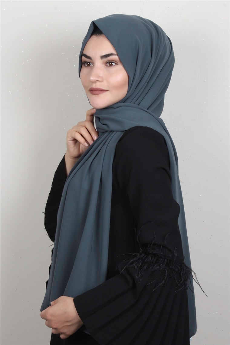 Armine Medine İpeği Şal 3091-18 Antrasit