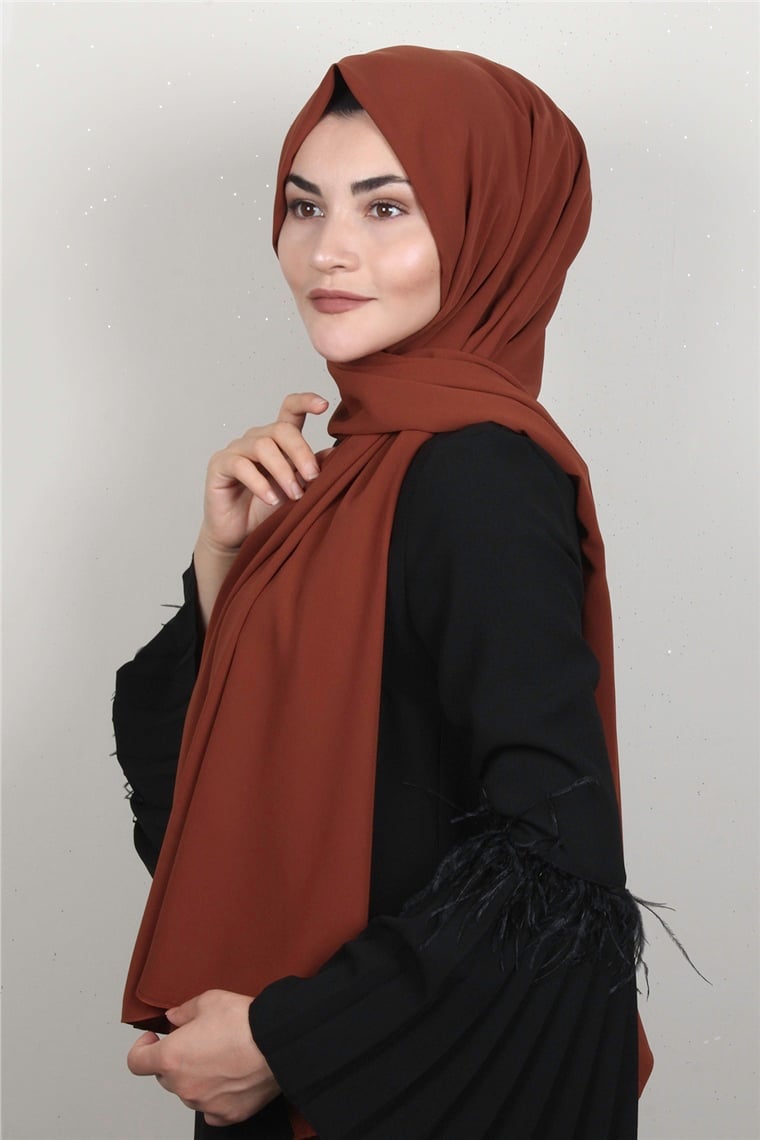 Armine Medine İpeği Şal 3091-23 Kiremit
