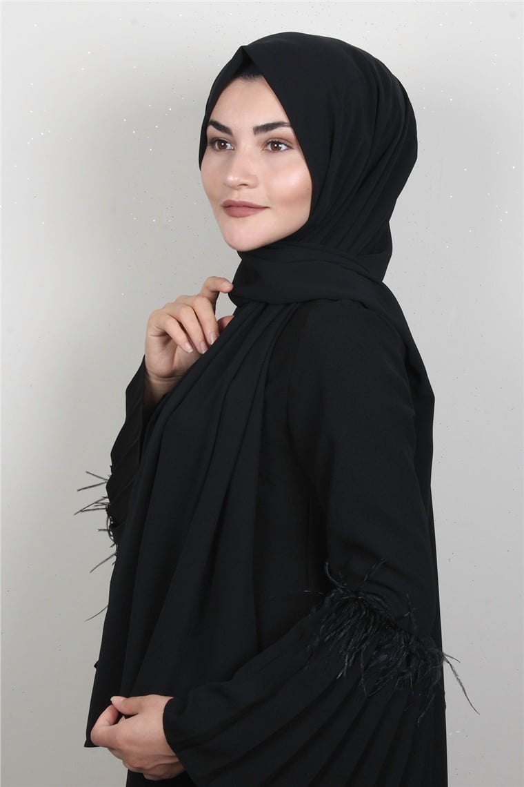 Armine Medine İpeği Şal 3091-26 Siyah