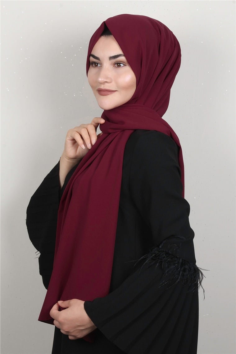 Armine Medine İpeği Şal 3091-9 Vişne Çürüğü
