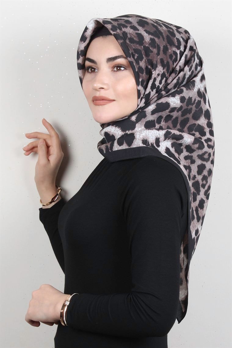 Armine Modal Eşarp 6165-3 Leopar Siyah