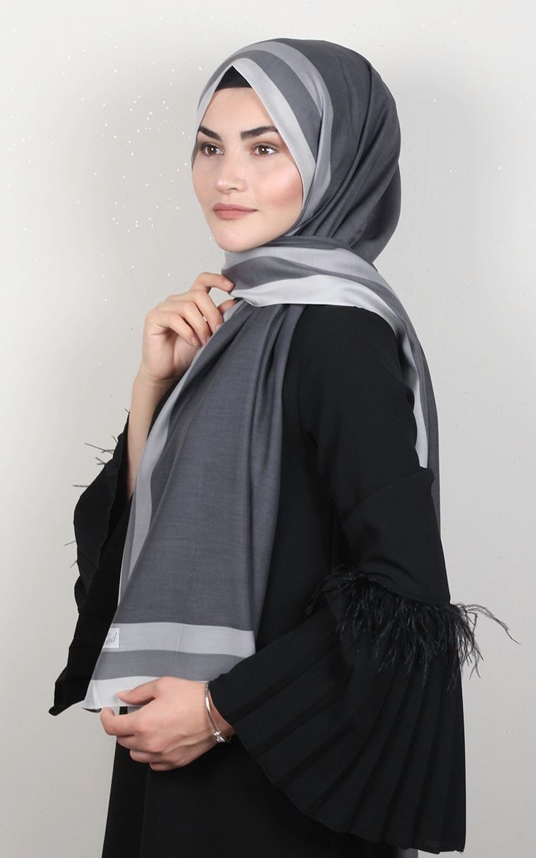Armine Modal Şal 8687-18 Füme