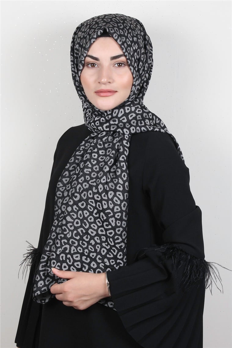 Armine Trend Lina Şal 1367-10 Leopar-Siyah