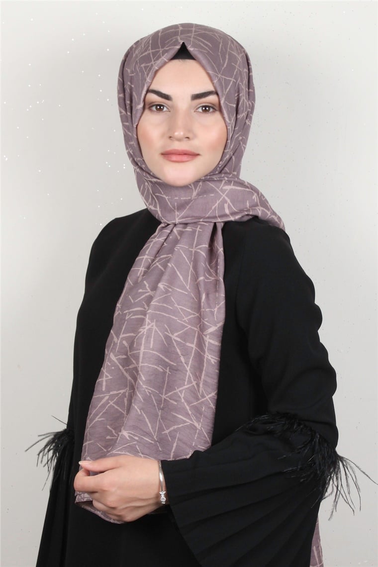 Armine Trend Lina Şal 1367-2 Geometrik-Lila