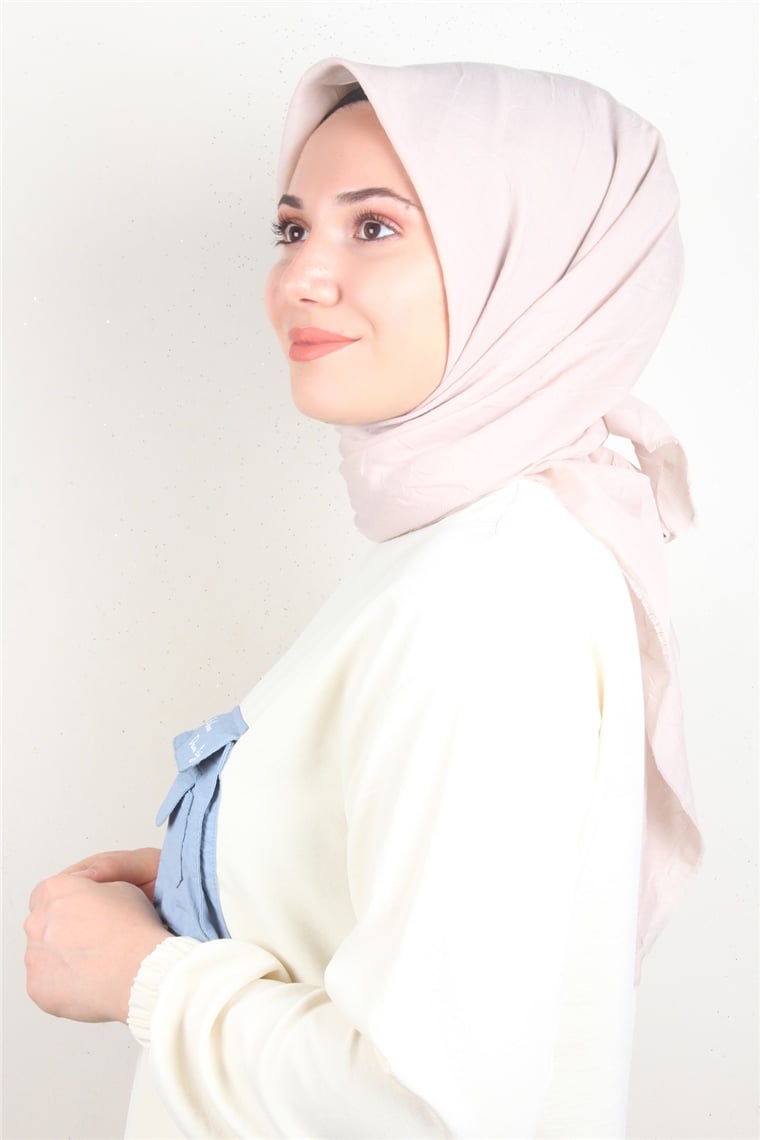 Bambu Kraşlı Eşarp 3081-14 Bej