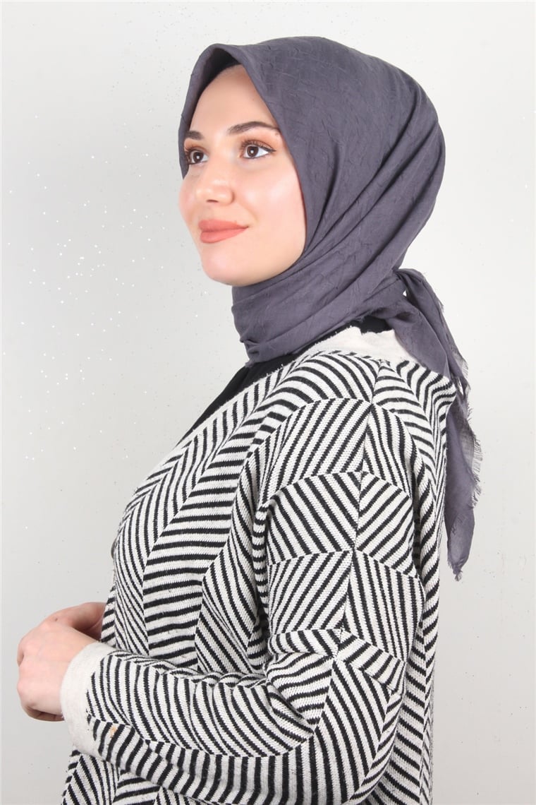 Bambu Kraşlı Eşarp 3081-33 Antrasit