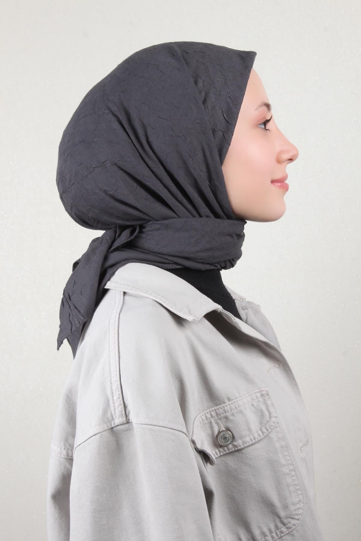 Bambu Kraşlı Eşarp 3081-56 Antrasit