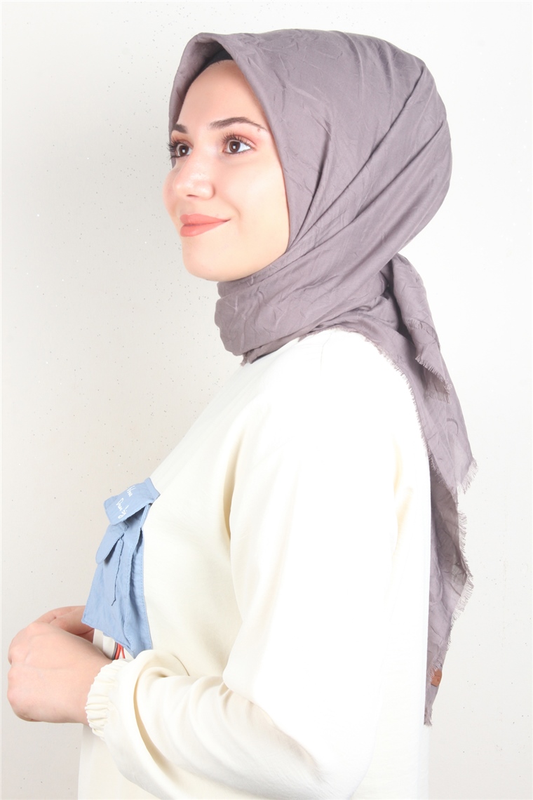 Bambu Kraşlı Eşarp 3081-8 Füme