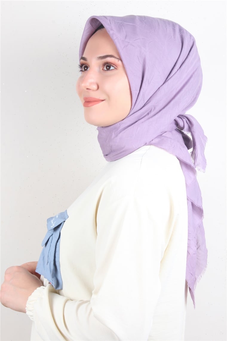 Bambu Kraşlı Eşarp 3081-9 Leylak