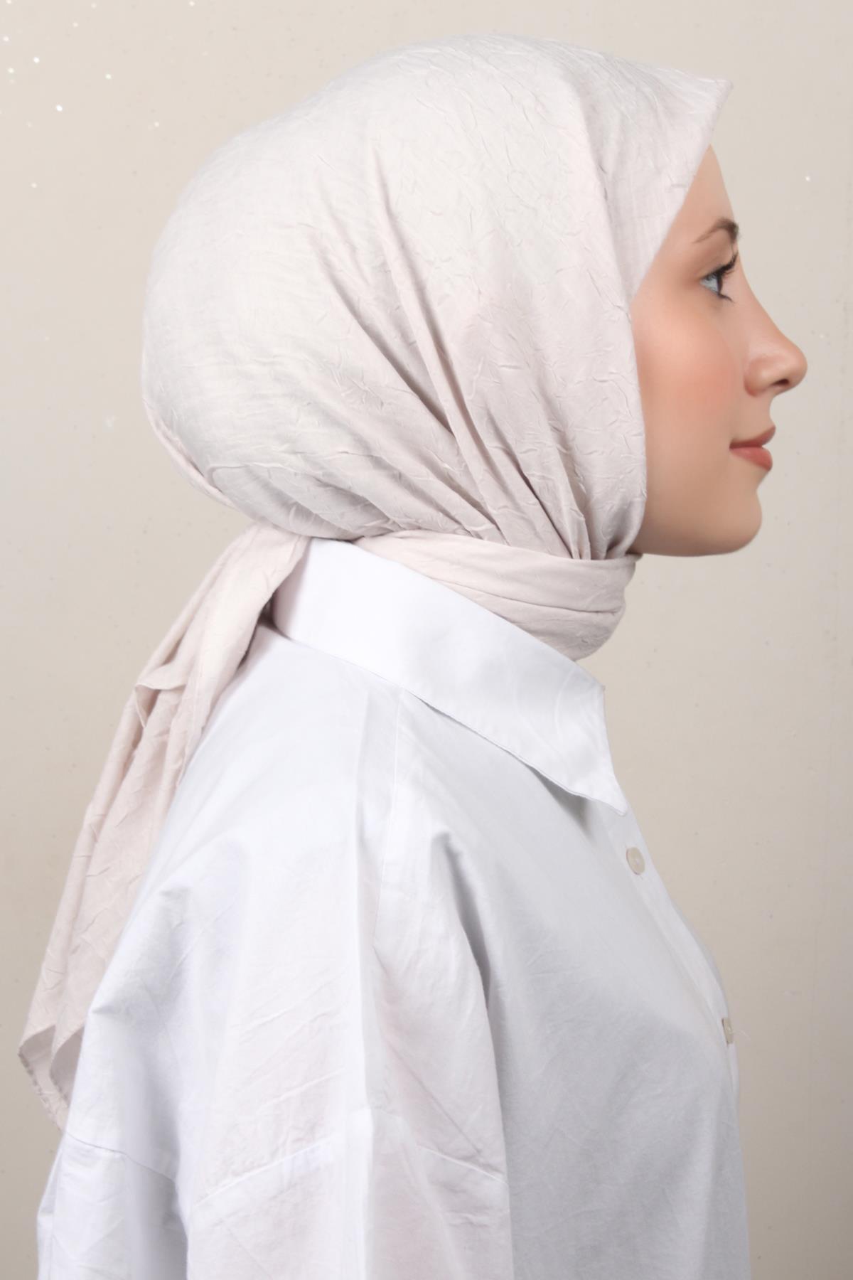 Bambu Kraşlı Eşarp 3081-91 Taş 