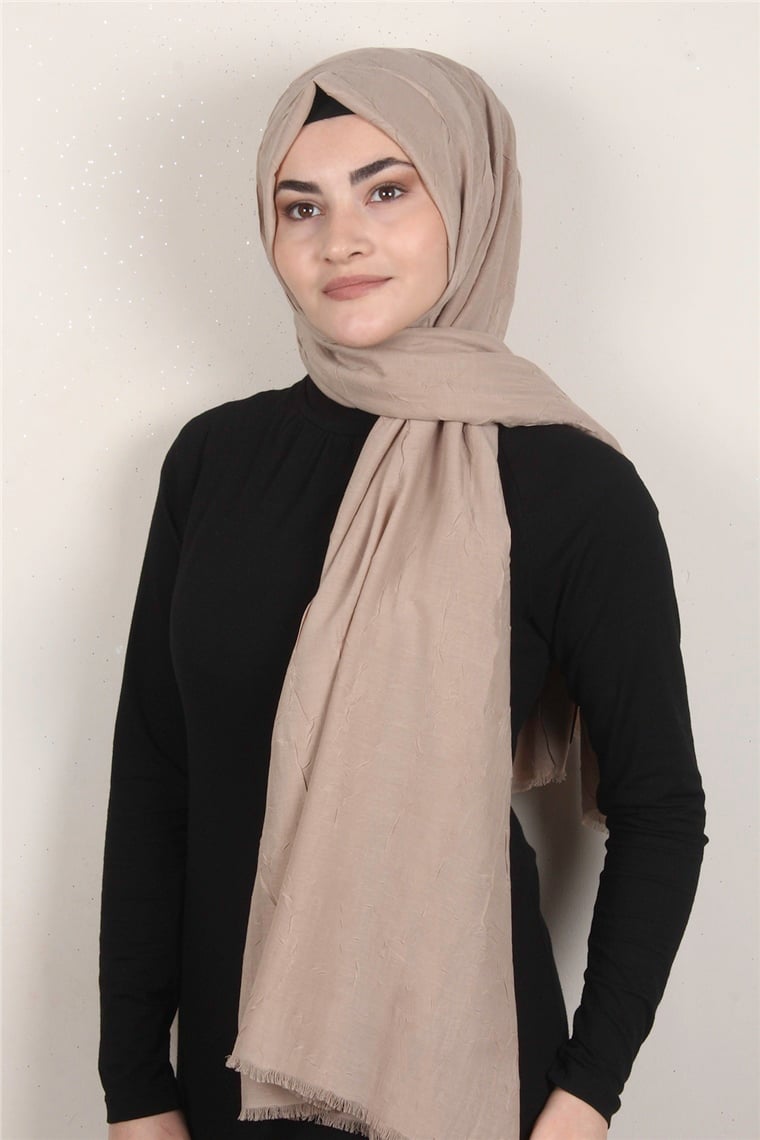 Bambu Kraşlı Şal 2724-12 Miskli Kahve