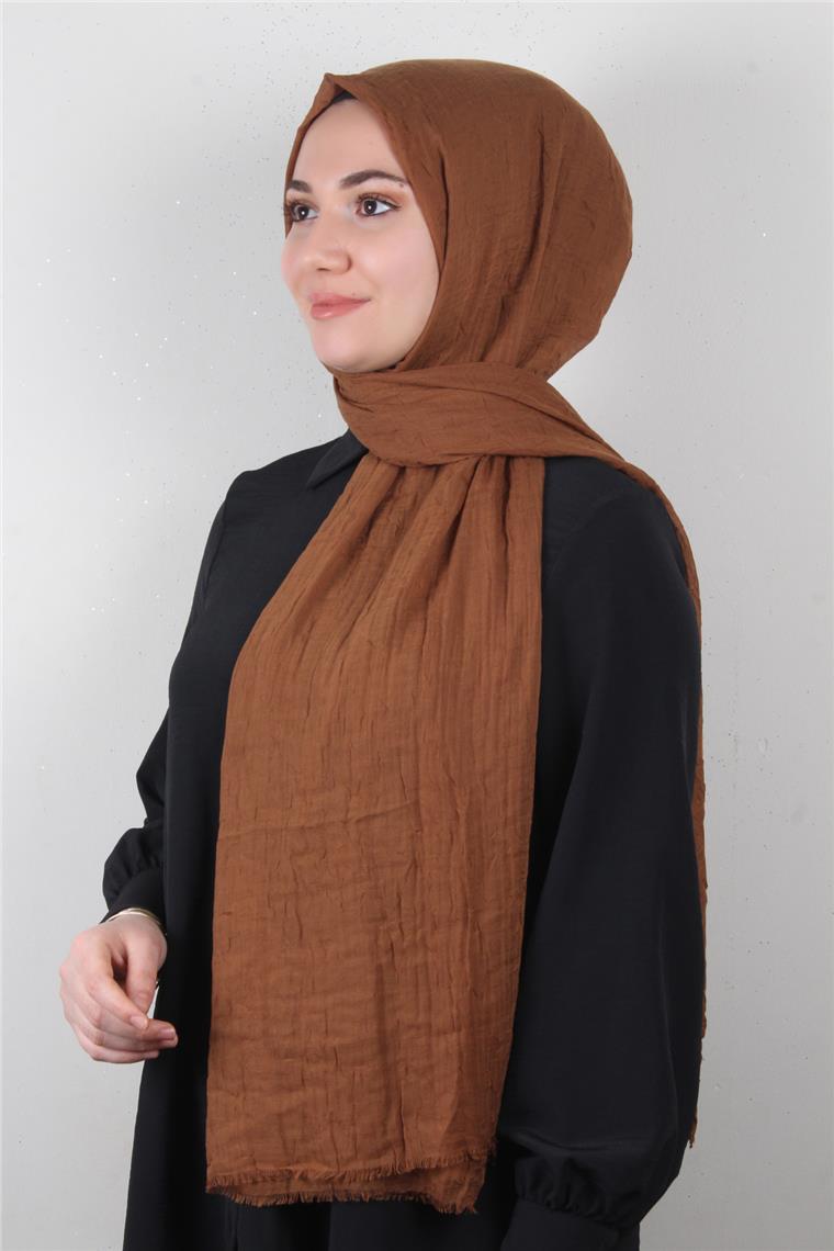 Bambu Kraşlı Şal 2724-122 Tarçın