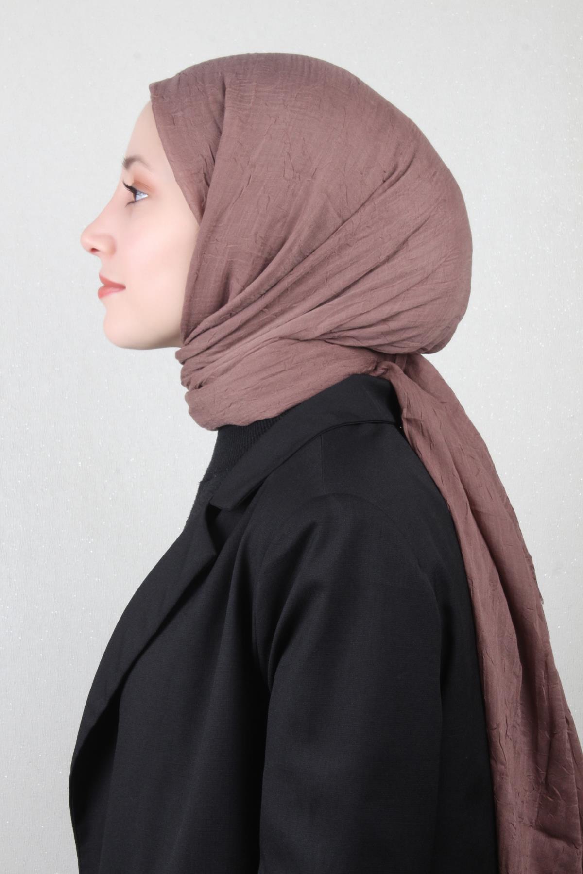 Bambu Kraşlı Şal 2724-131 Mocha