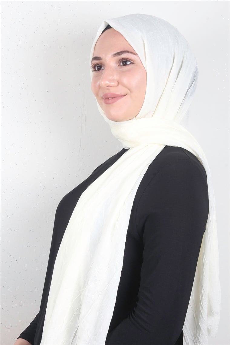 Bambu Kraşlı Şal 2724-27 Krem