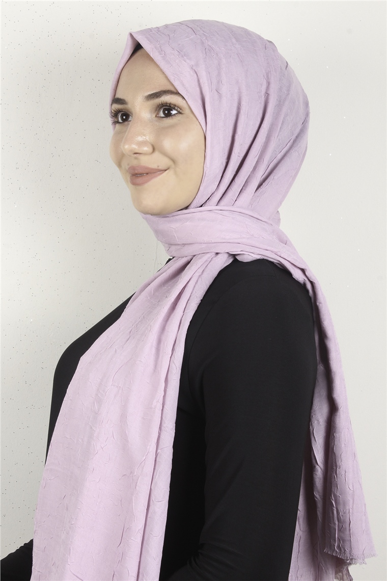 Bambu Kraşlı Şal 2724-31 Açık Lila