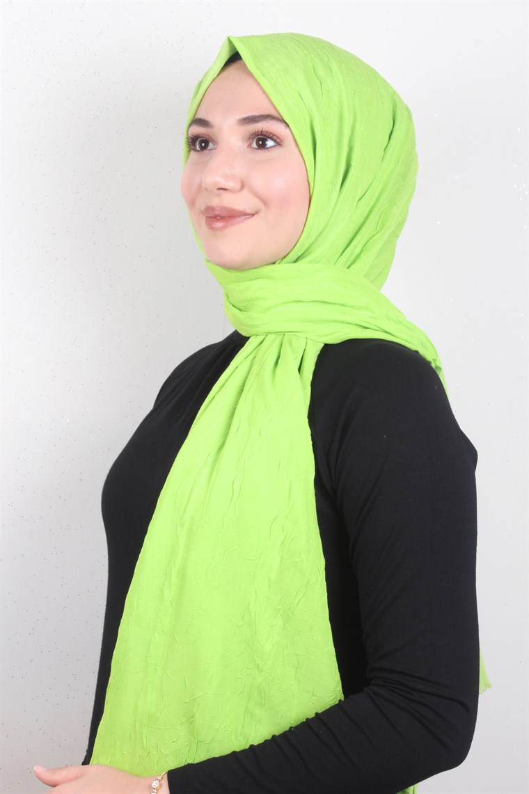 Bambu Kraşlı Şal 2724-50 Açık Yeşil