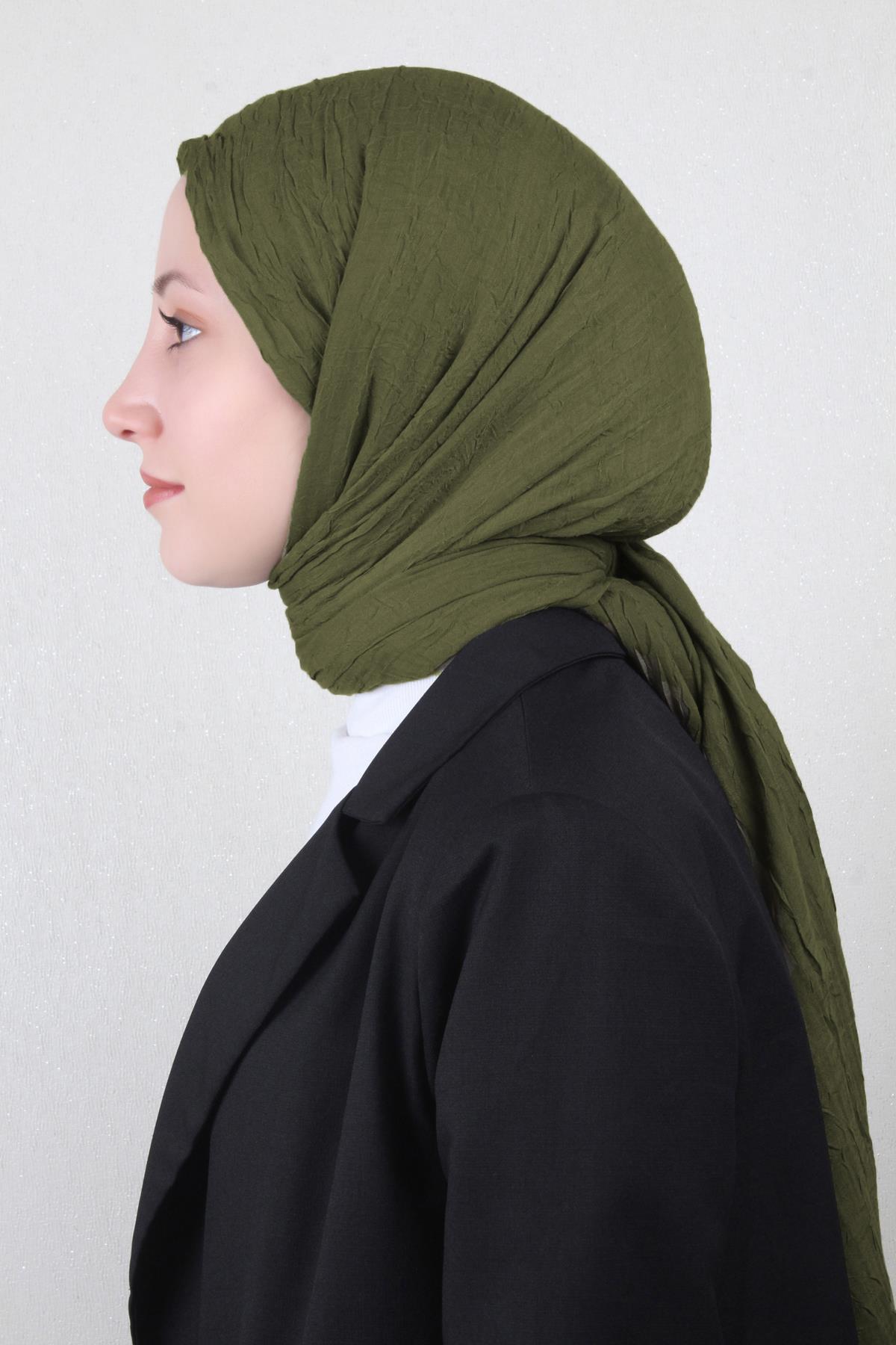 Bambu Kraşlı Şal 2724-53 Yeşil