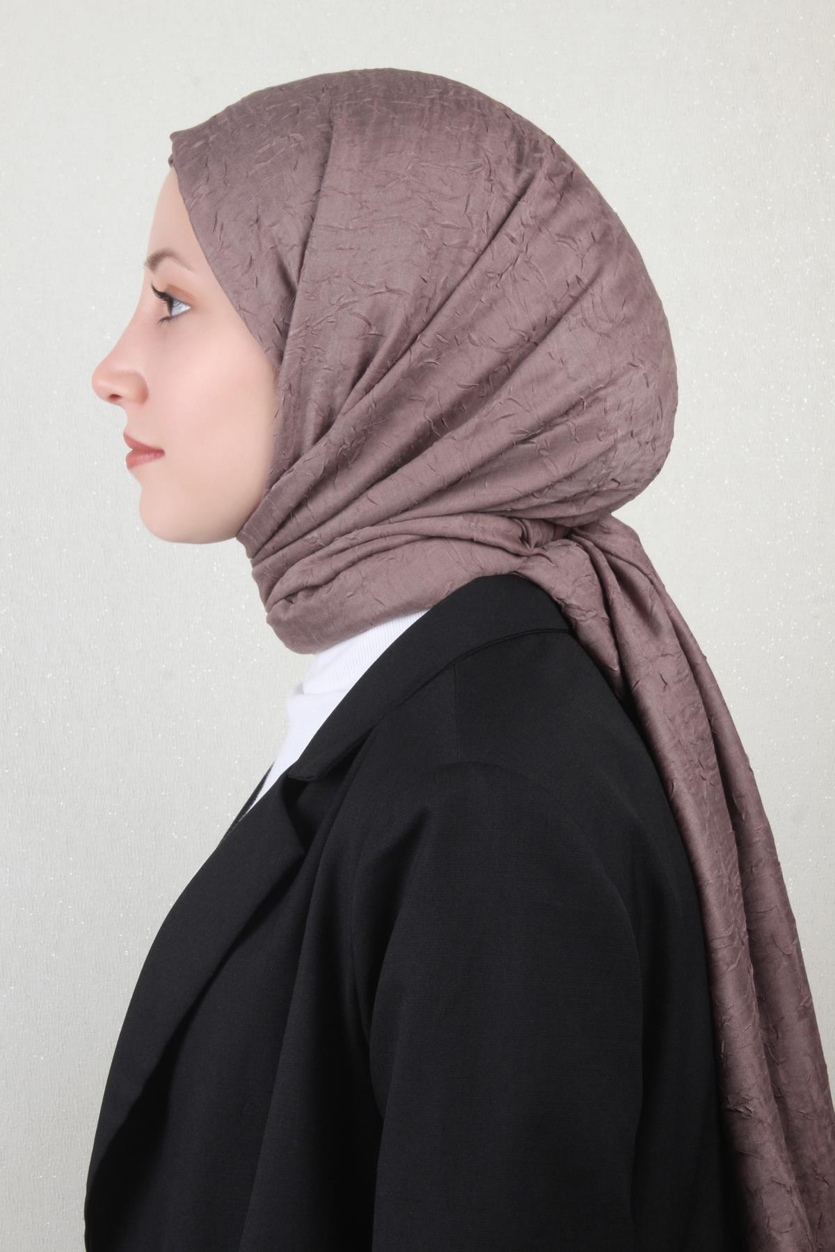 Bambu Kraşlı Şal 2724-57 Ağaç Kabuğu