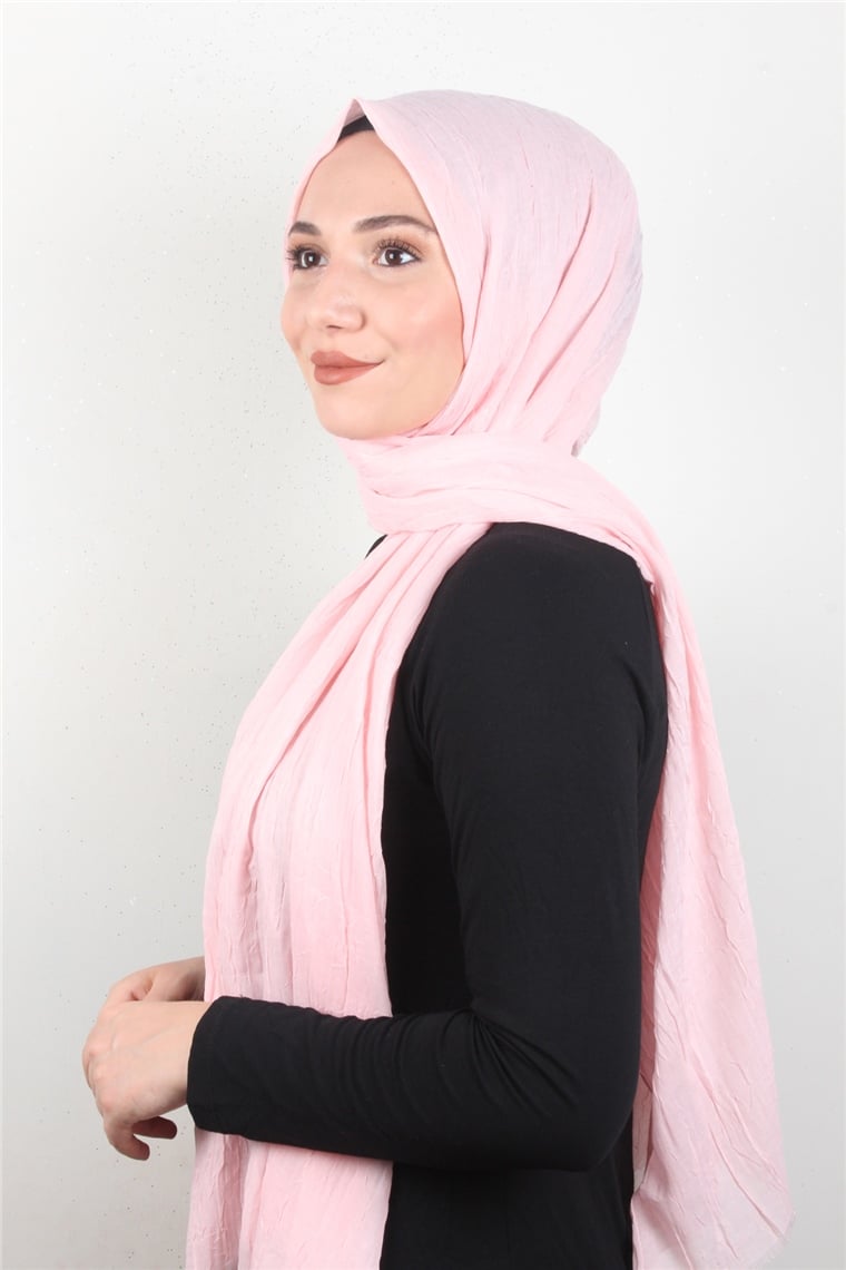 Bambu Kraşlı Şal 2724-72 Şeker Pembe