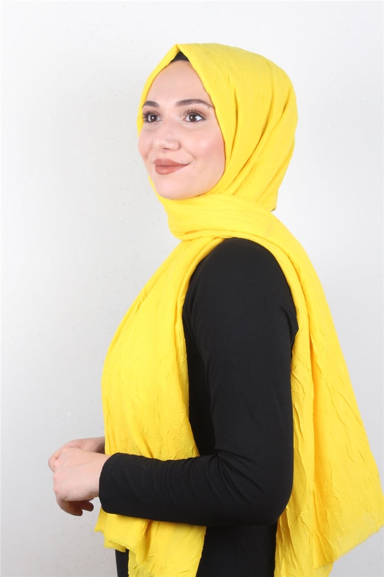 Bambu Kraşlı Şal 2724-74 Sarı