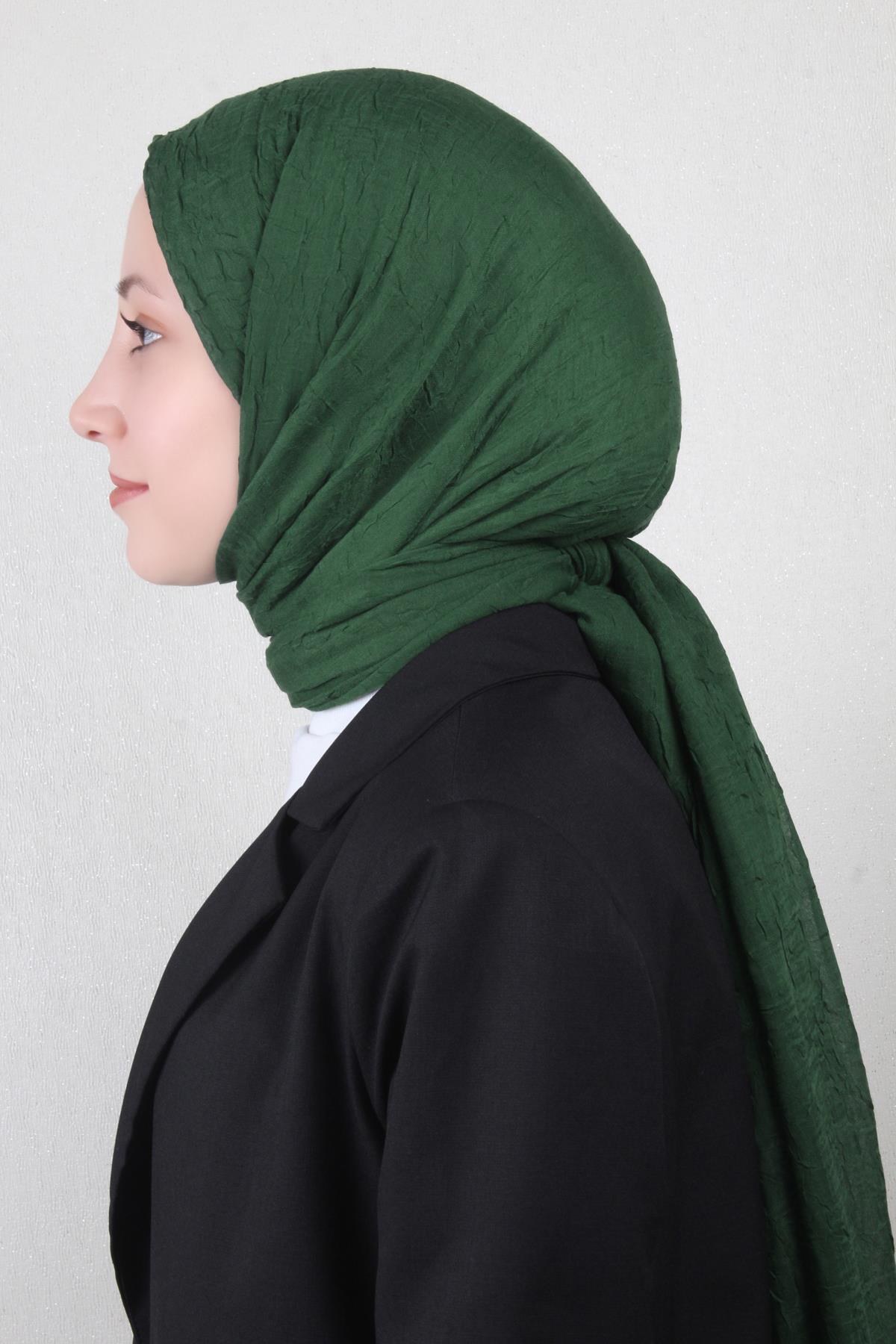 Bambu Kraşlı Şal 2724-80 Zümrüt