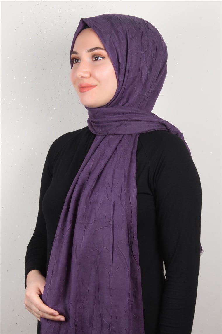 Bambu Kraşlı Şal 2724-96 Mor