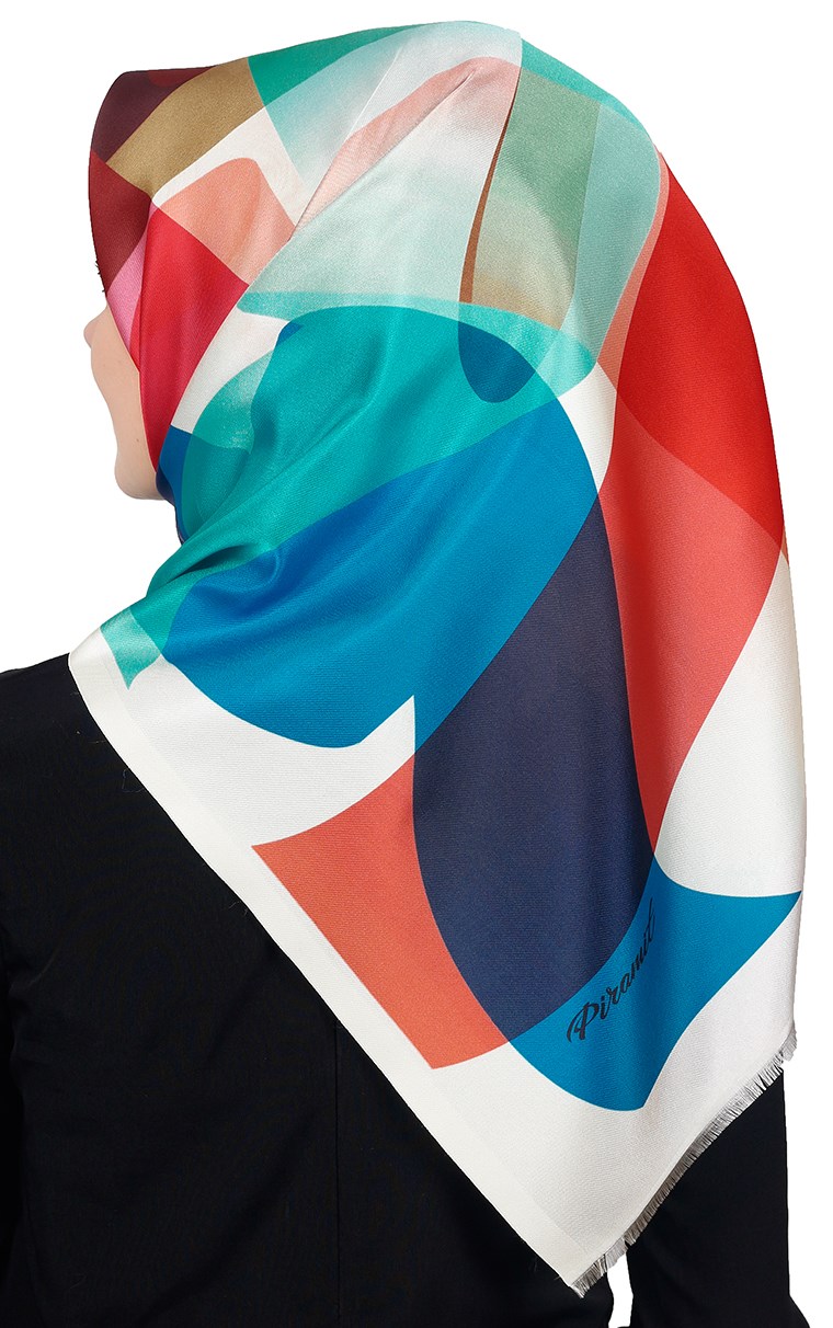 Piramit Tafta Dijital Eşarp 1917-5