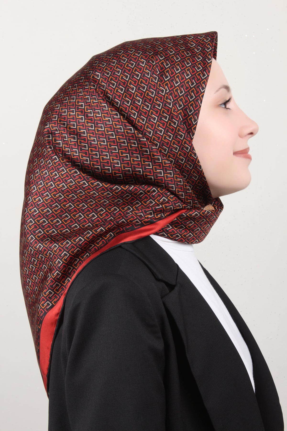 Belli Twil İpek Eşarp 4002-06 Kırmızı