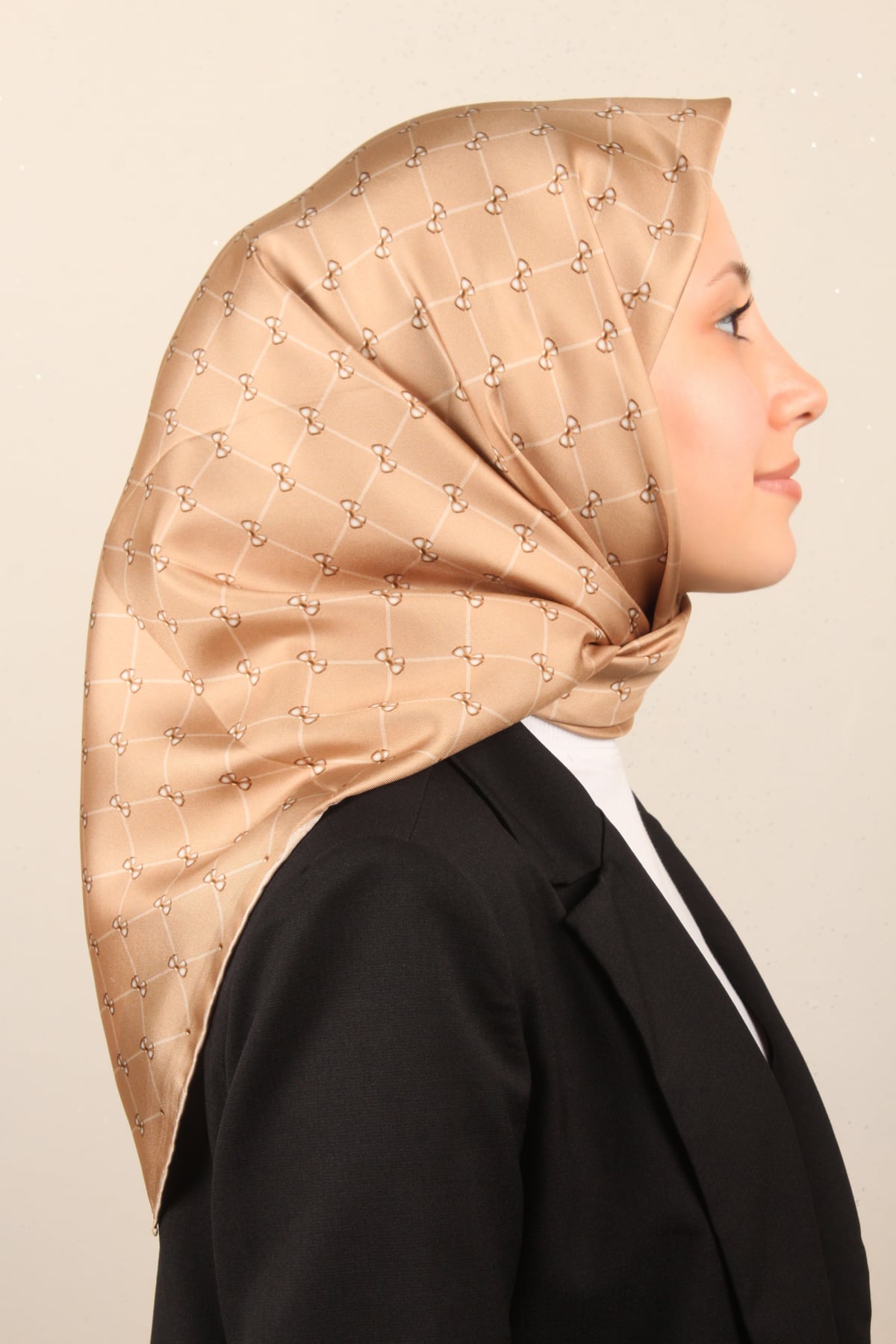 Belli Twil İpek Eşarp 4006-37 Vizon