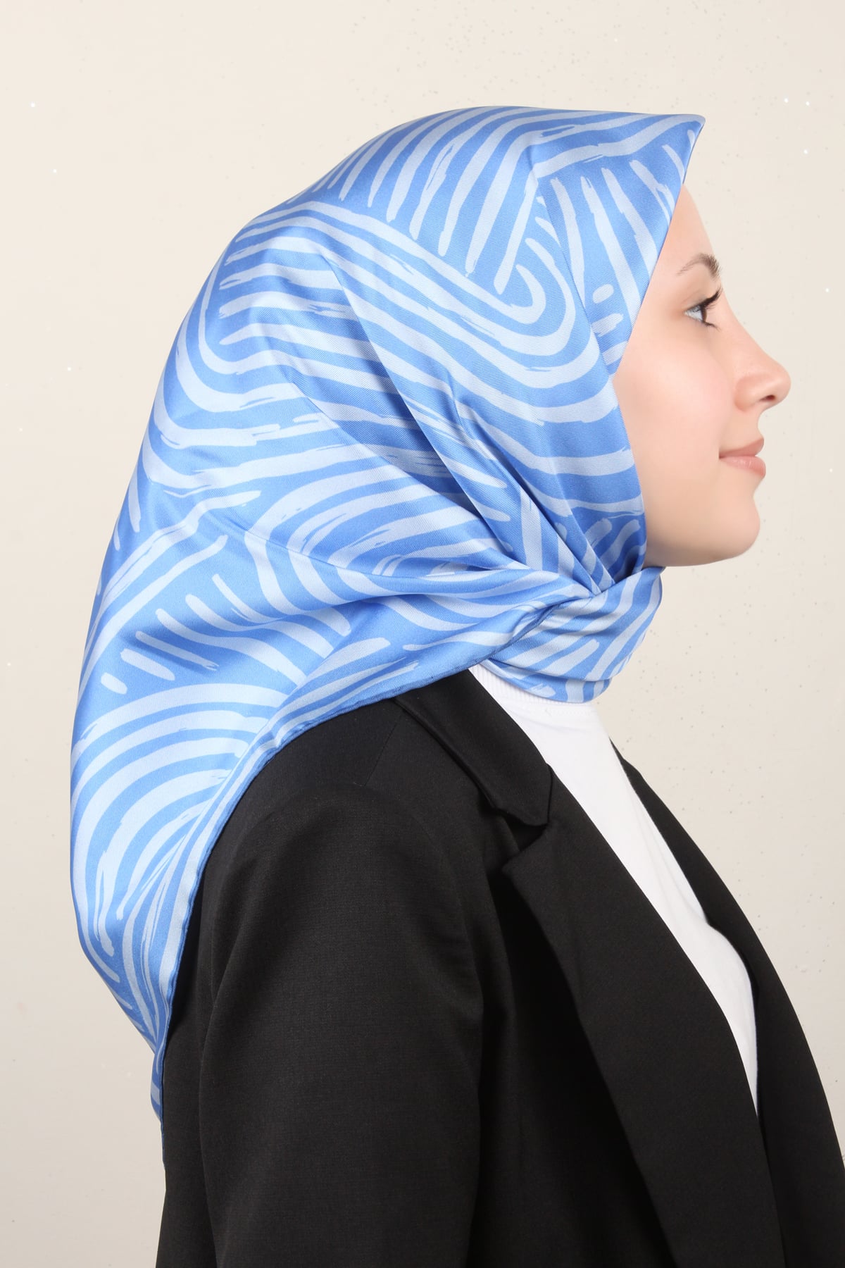 Belli Twil İpek Eşarp 4010-82 Mavi