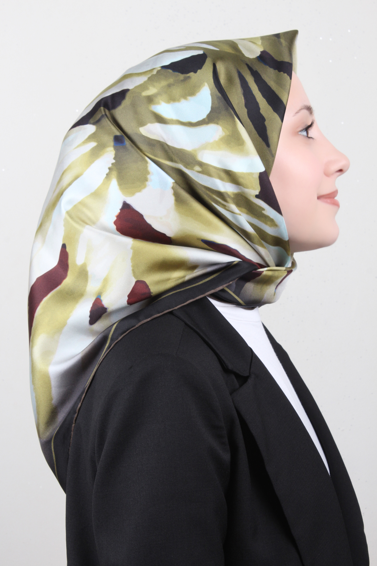 Belli Twil İpek Eşarp 4015-51 Yeşil