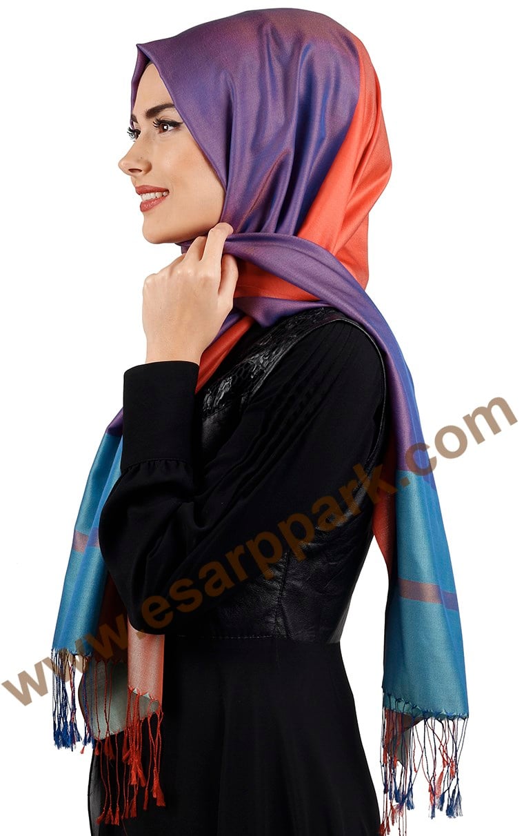 Bordürlü İpek Şal 108-1