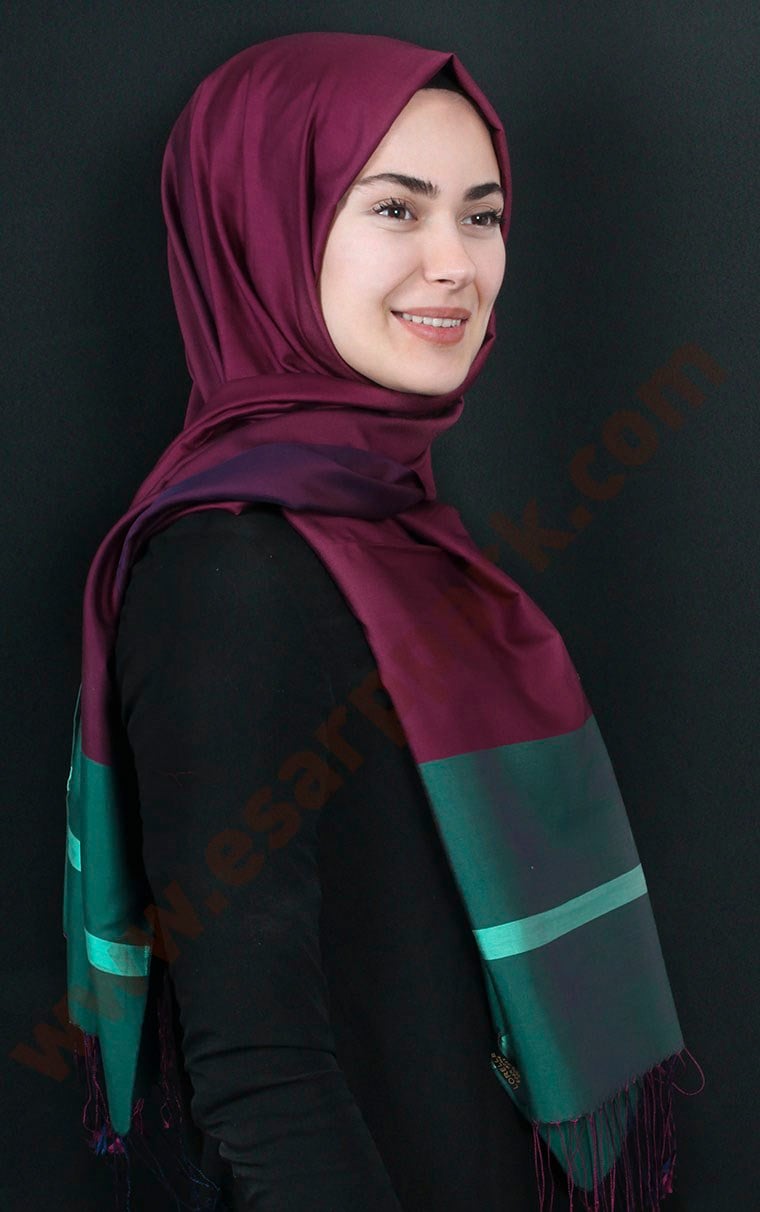 Bordürlü İpek Şal 108-15