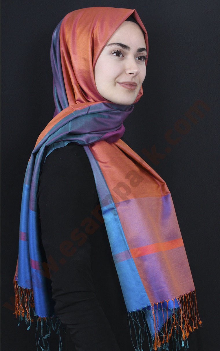 Bordürlü İpek Şal 108-19