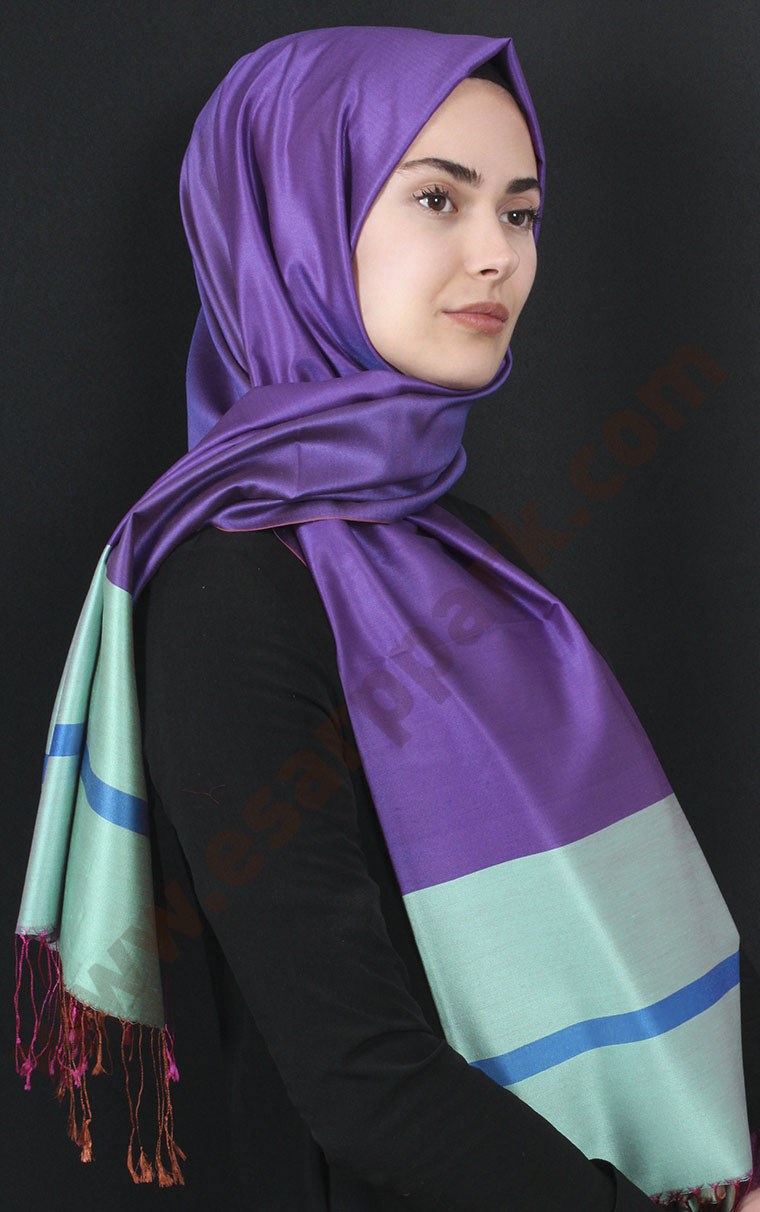 Bordürlü İpek Şal 108-6