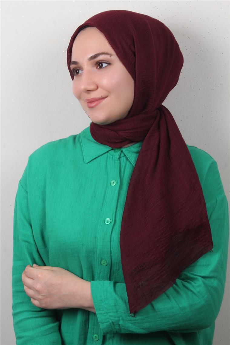 Bürümcük İnce Şal 3093-17 Bordo