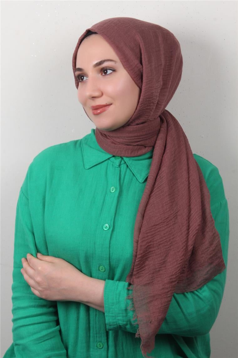 Bürümcük İnce Şal 3093-23 Gül Kurusu