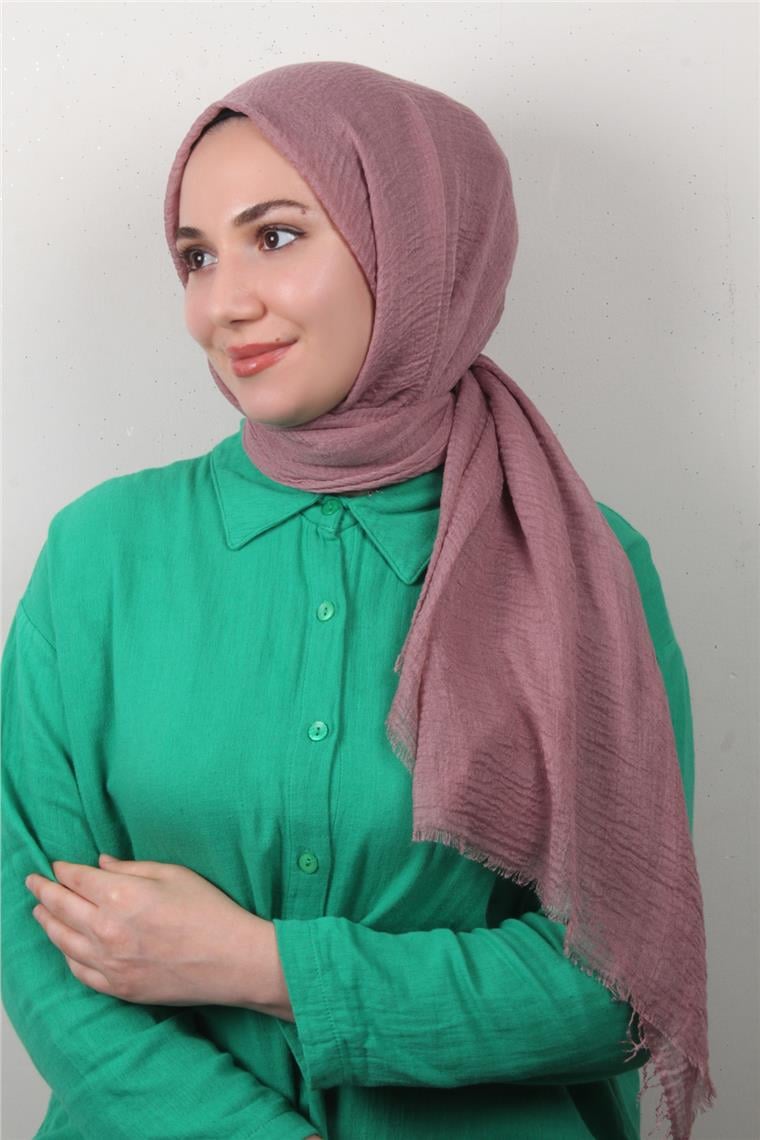 Bürümcük İnce Şal 3093-29 Koyu Pembe