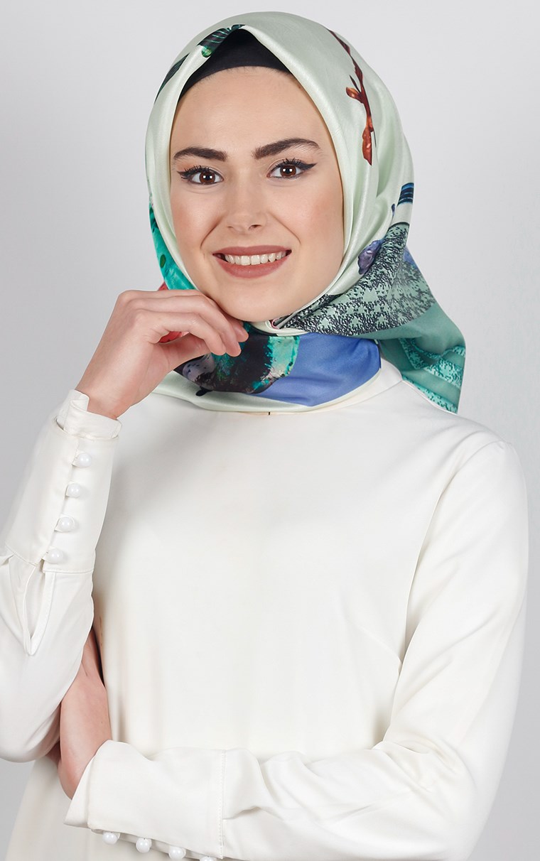 Piramit Tafta Dijital Eşarp 1923-10