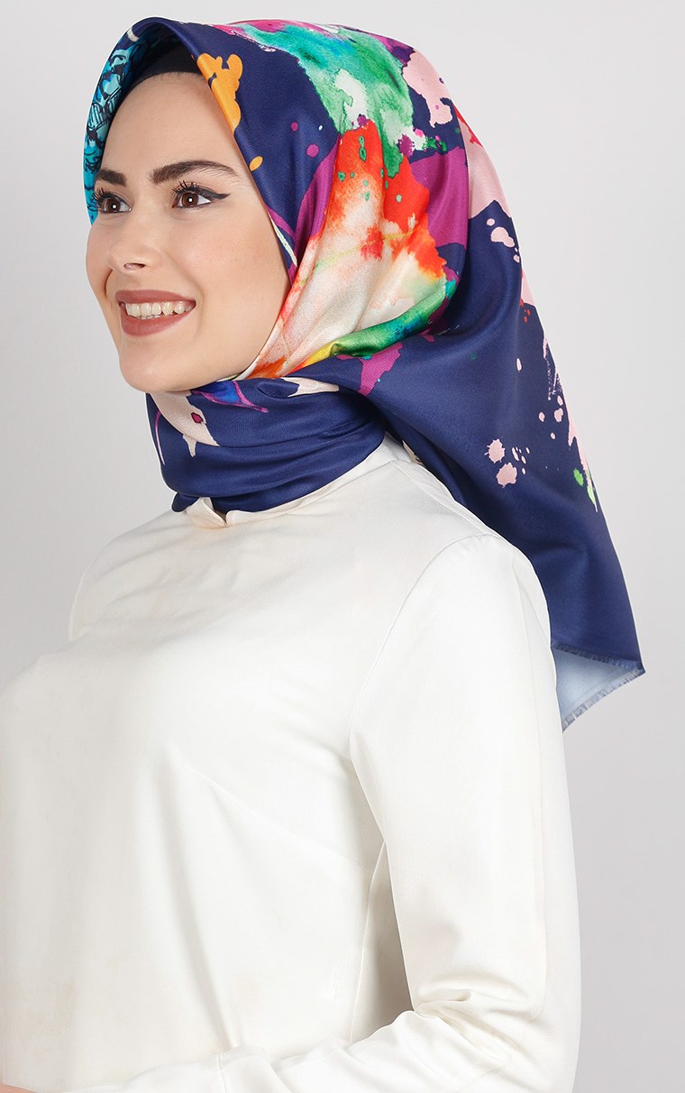 Piramit Tafta Dijital Eşarp 1921-10