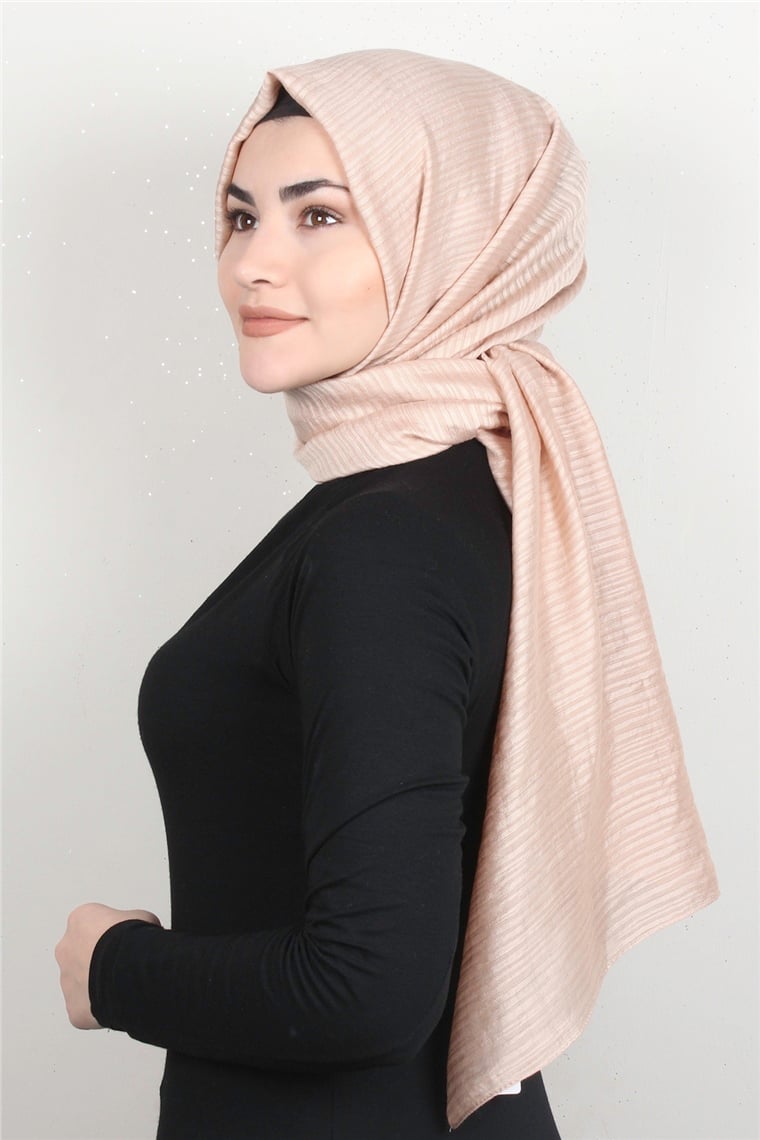 Çizgili Royal Şal 1497-8 Somon