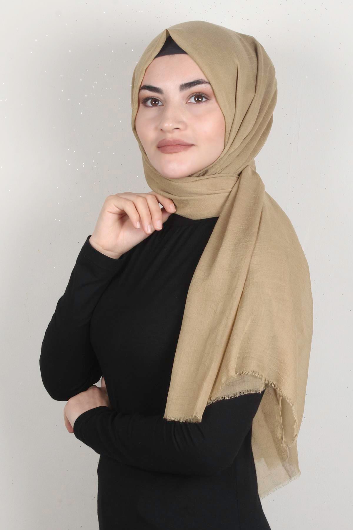 Comfort Pamuk Şal 2722-18 Hardal