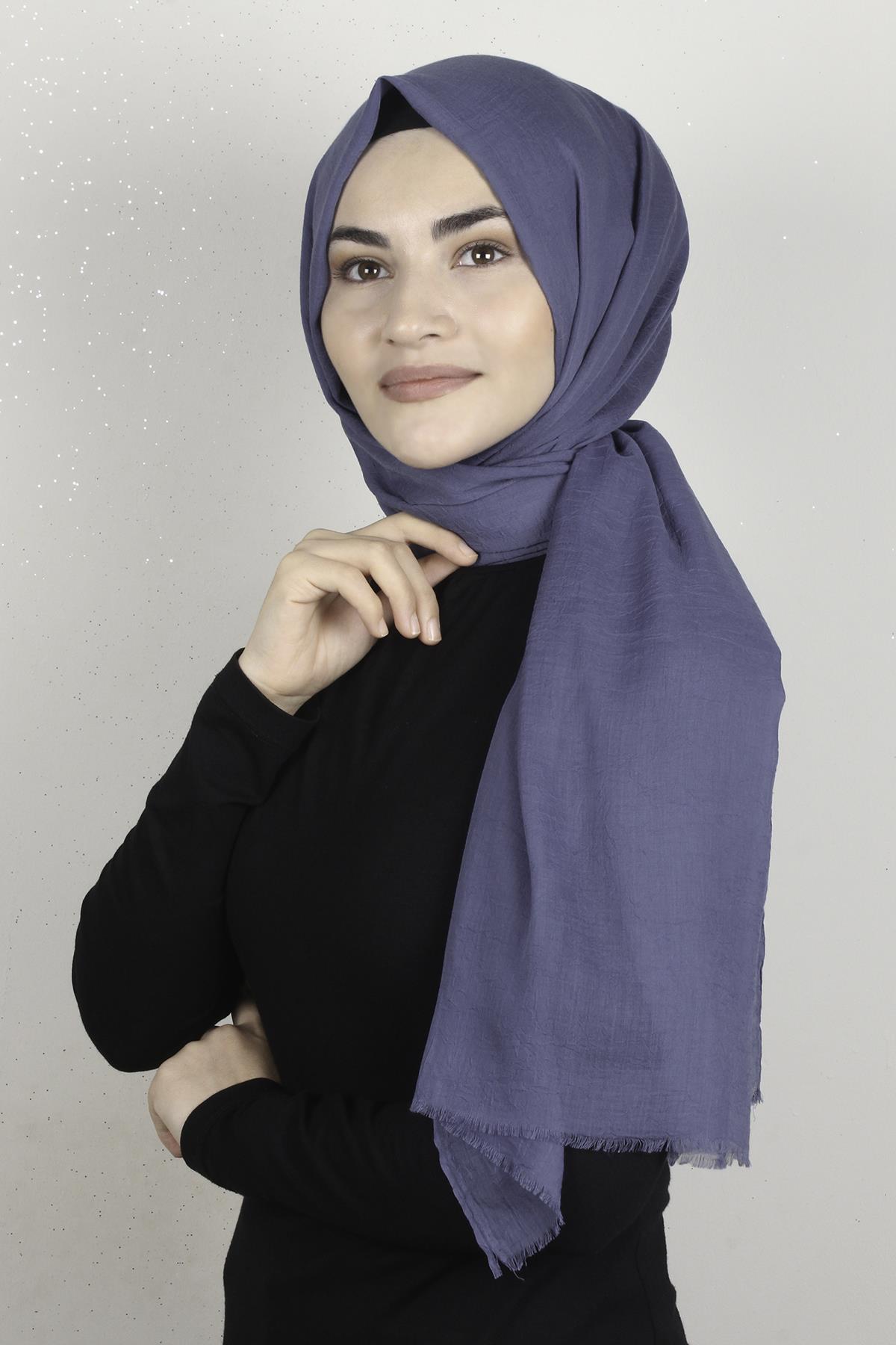 Comfort Pamuk Şal 2722-37 İndigo