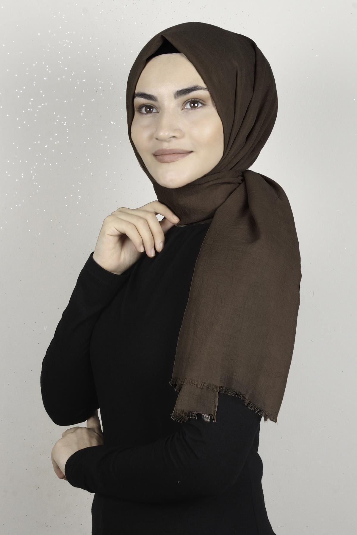 Comfort Pamuk Şal 2722-49 Kahverengi