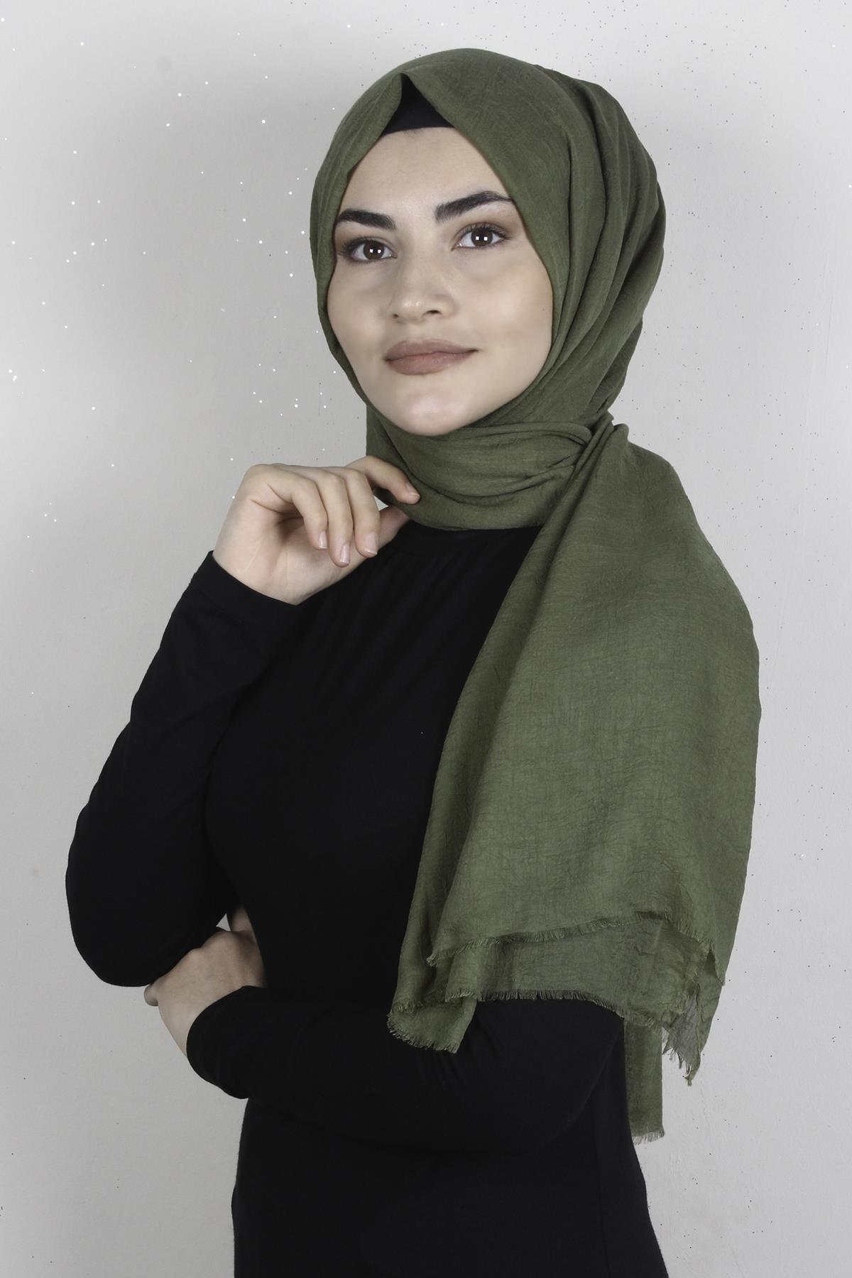 Comfort Pamuk Şal 2722-8 Yağ Yeşili