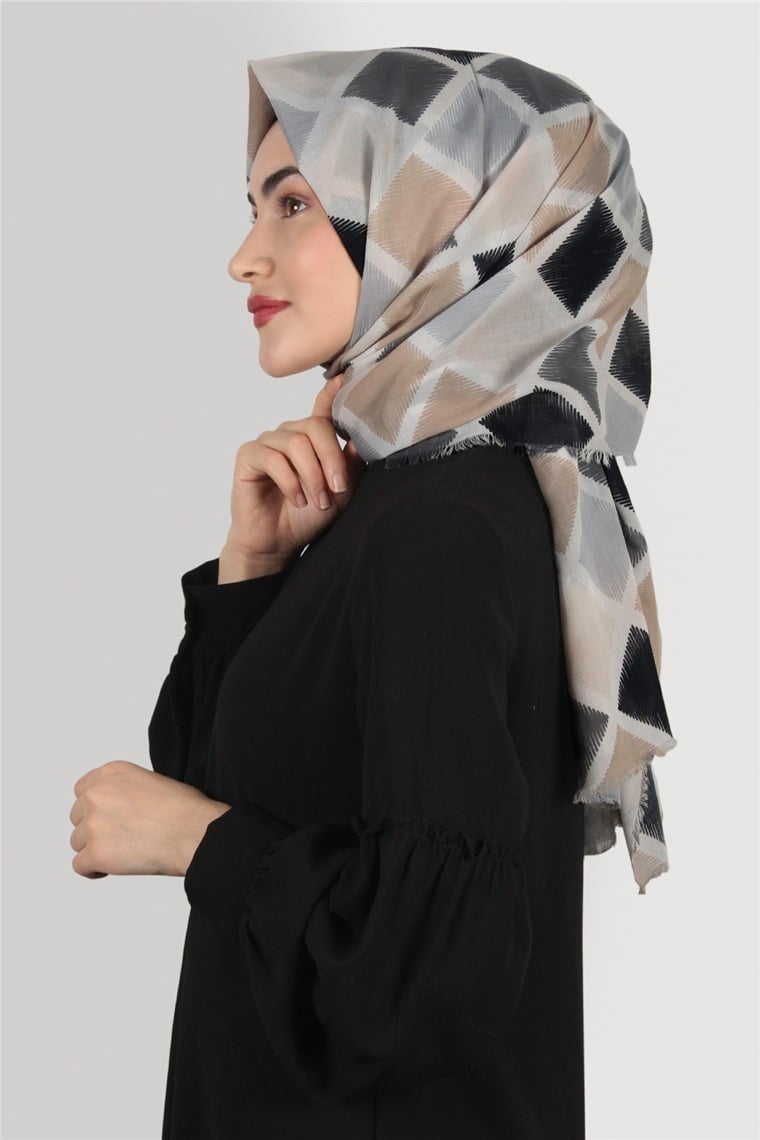 Coton Exculisive Şal 1947-8 Desenli Krem