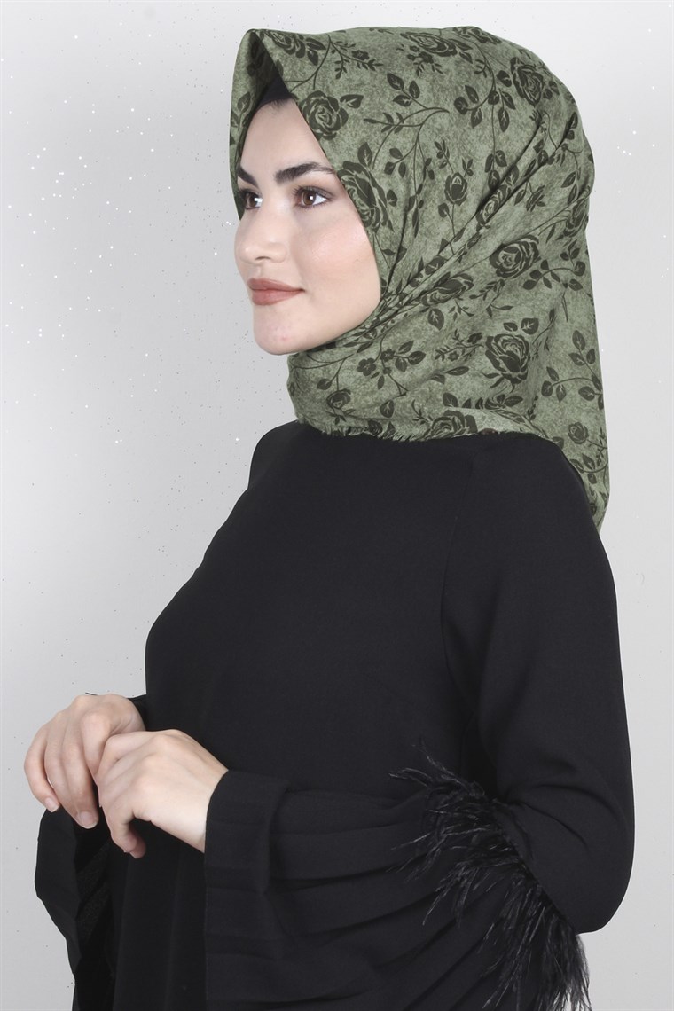 Coton Kare Eşarp 1205-3