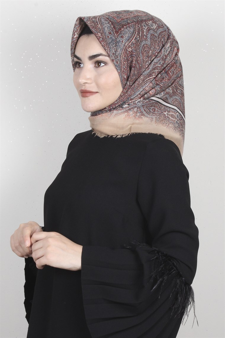 Coton Kare Eşarp 1206-12